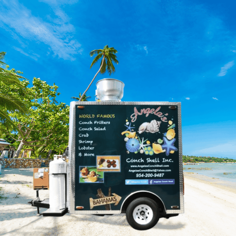 Caribbean Food Trailer at the beach