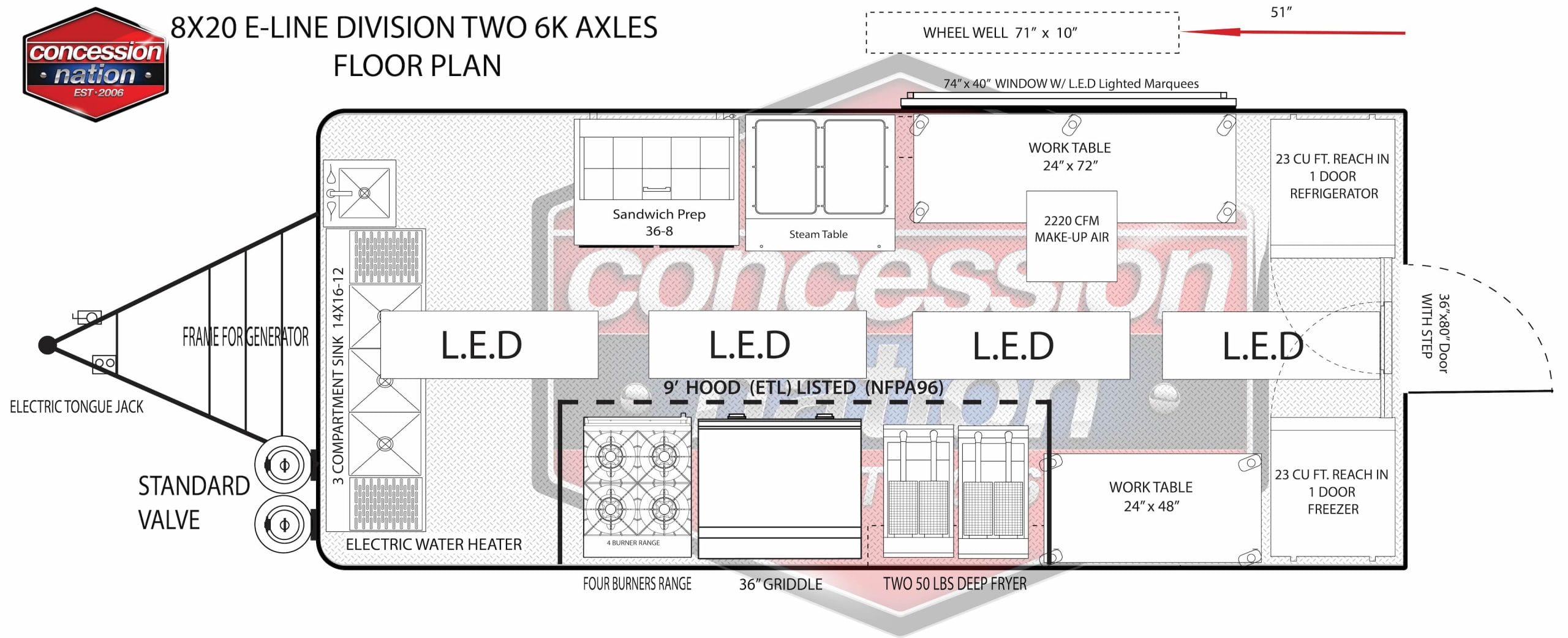 8X20 E-LINE Stock #20-536