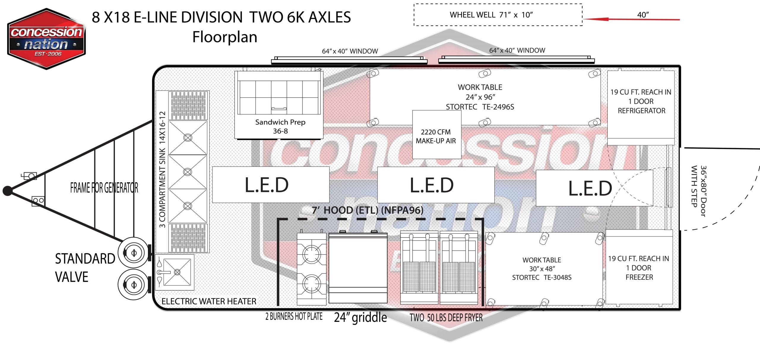 8x18 E-Line Division Stock #18-485